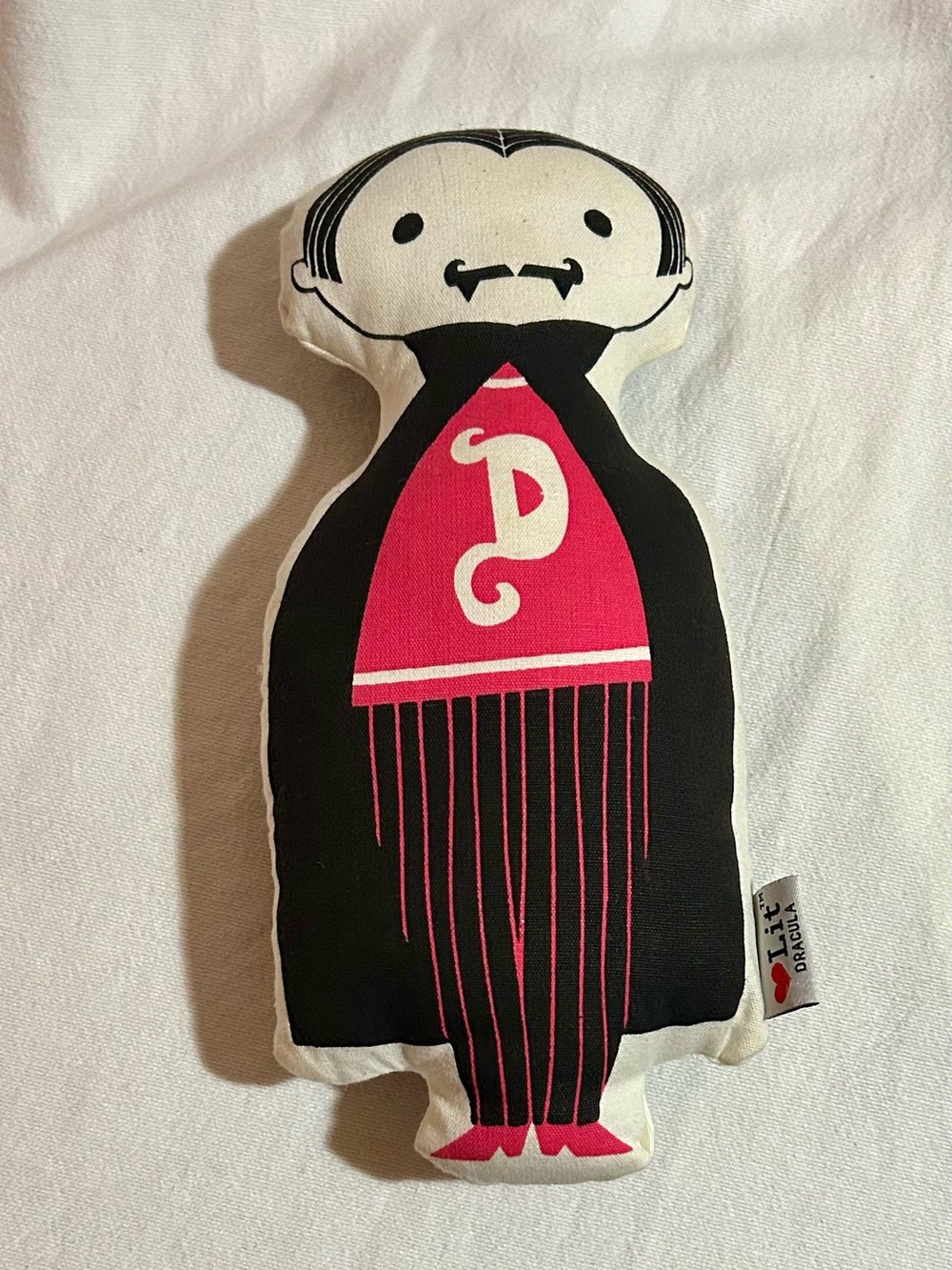 Lit Dracula Plush Pillow Doll Gibbs Smith Halloween Goth Vampire Gothic Decor